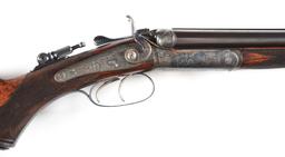 (A) RARE & BEAUTIFUL HOLLAND AND HOLLAND HAMMER .40-60 COLT DOUBLE RIFLE WITH TANG APERTURE SIGHT AN