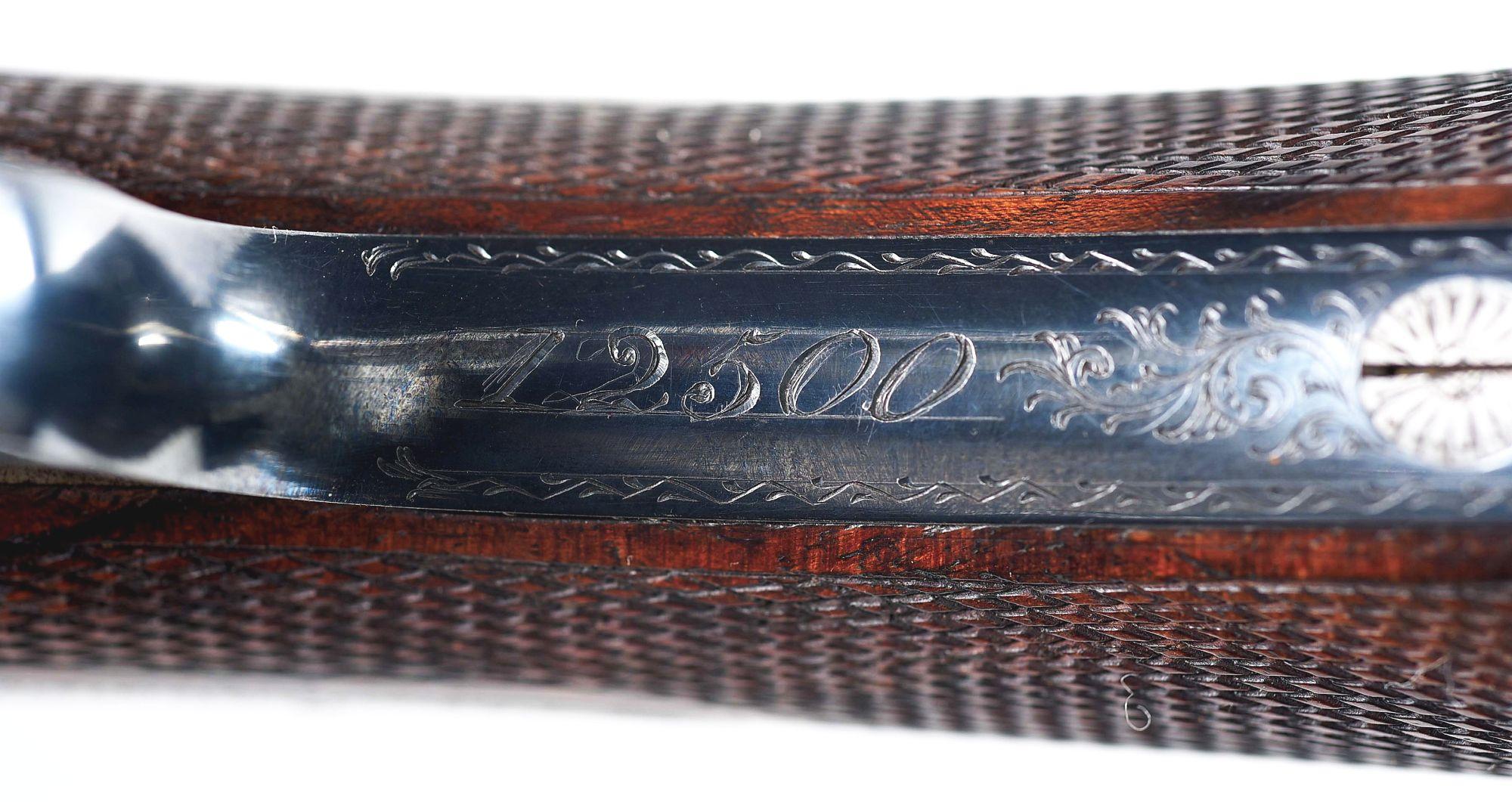 (A) RARE & BEAUTIFUL HOLLAND AND HOLLAND HAMMER .40-60 COLT DOUBLE RIFLE WITH TANG APERTURE SIGHT AN