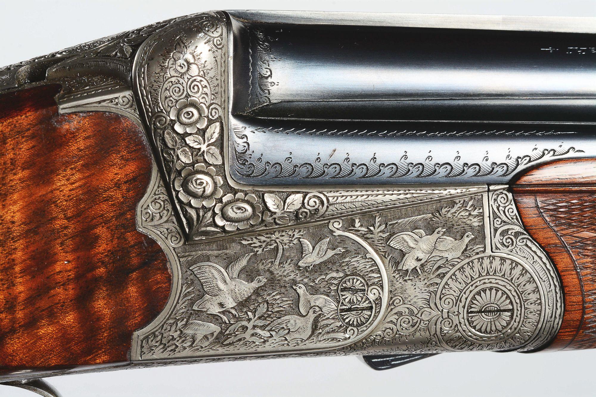(C) ENGRAVED VINZ URBAS FERLACH RIB DRILLING RIFLE IN 16 GAUGE AND .22 LR.