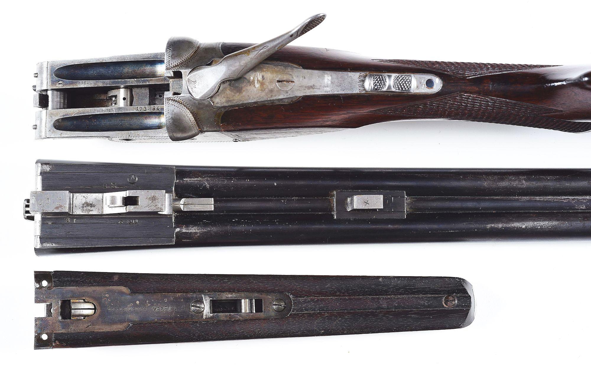(C) CASED PARKER VHE GRADE 28 GAUGE SXS SHOTGUN WITH EXTRA BUTTSTOCK AND FOREND.