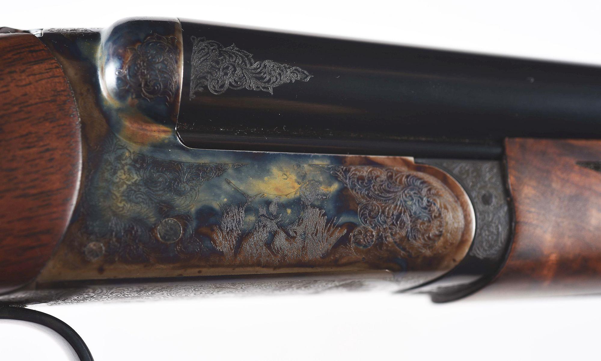 (M) CASED CSMC RBL 28 BORE SXS SHOTGUN.