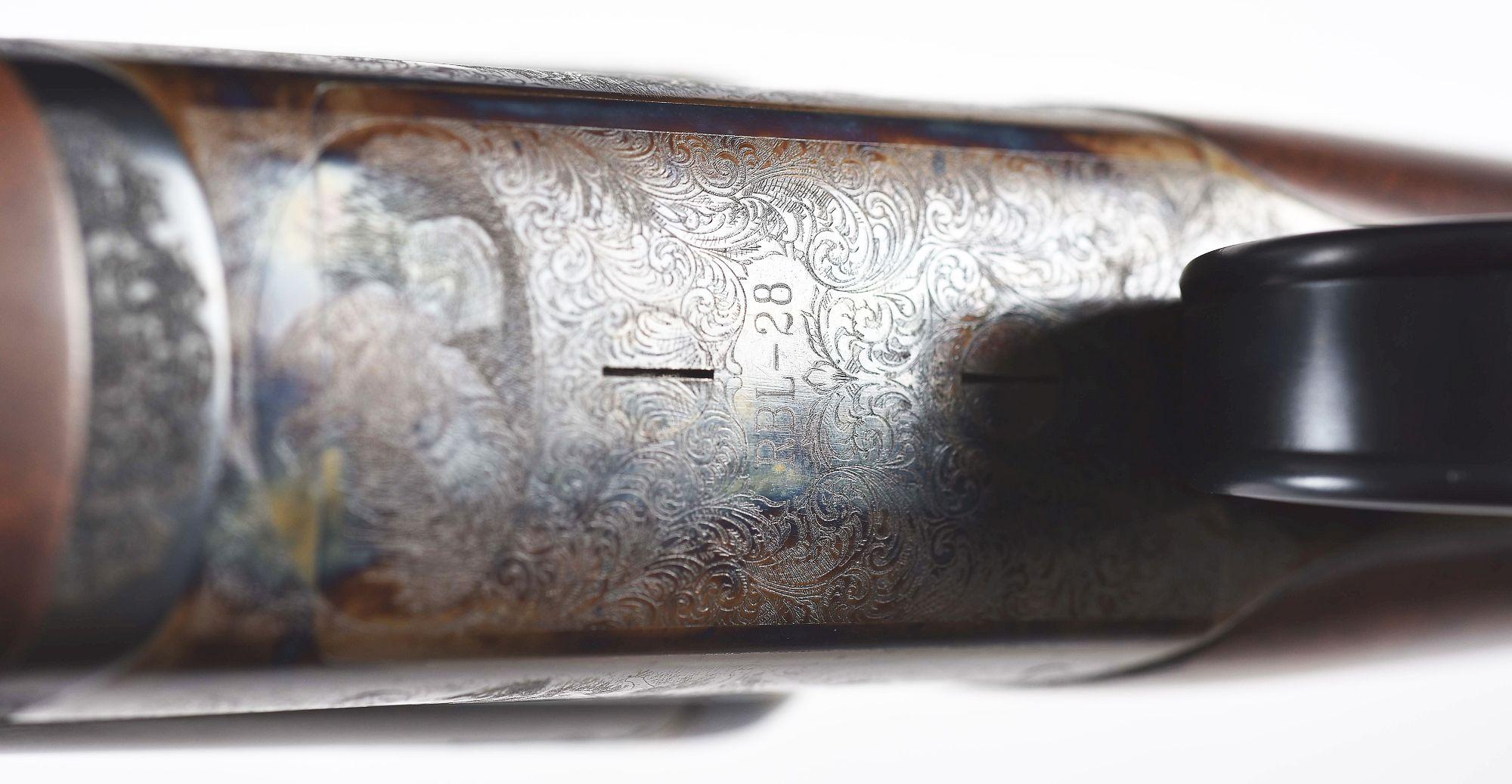 (M) CASED CSMC RBL 28 BORE SXS SHOTGUN.