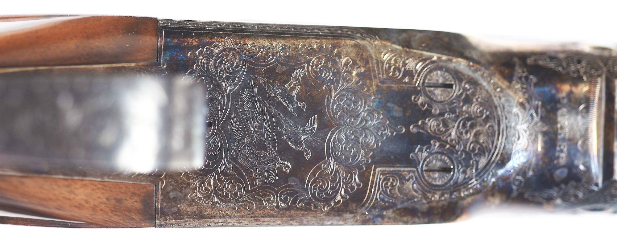 (M) CASED PARKER REPRODUCTION 28 BORE SXS SHOTGUN.