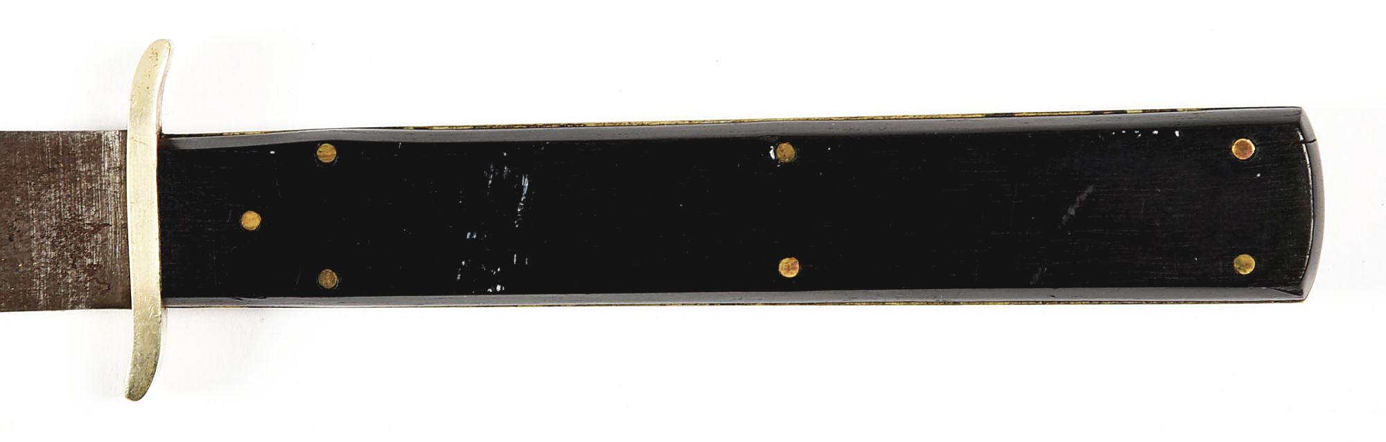 BOWIE KNIFE EBONY HANDLE ATTRIBUTED TO SAMUEL JACKSON (BALTIMORE).