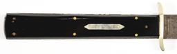 BOWIE KNIFE EBONY HANDLE ATTRIBUTED TO SAMUEL JACKSON (BALTIMORE).