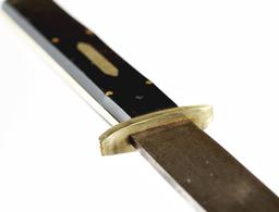 BOWIE KNIFE EBONY HANDLE ATTRIBUTED TO SAMUEL JACKSON (BALTIMORE).