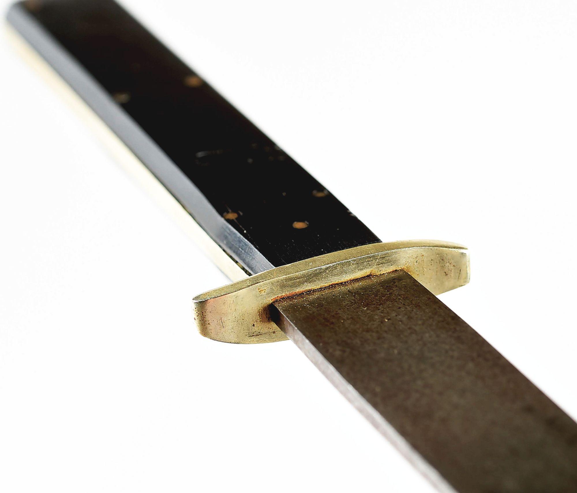 BOWIE KNIFE EBONY HANDLE ATTRIBUTED TO SAMUEL JACKSON (BALTIMORE).