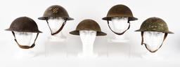 LOT OF 5: US WWI HELMETS