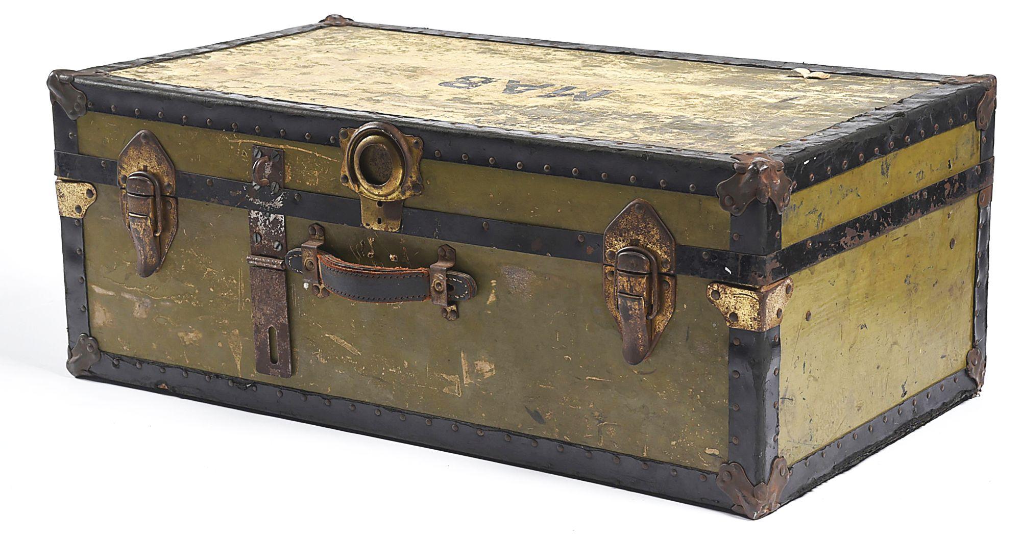 US WWII CBI FOOTLOCKER GROUPING ID'D TO CAPTAIN MALCOM A. BOUTON