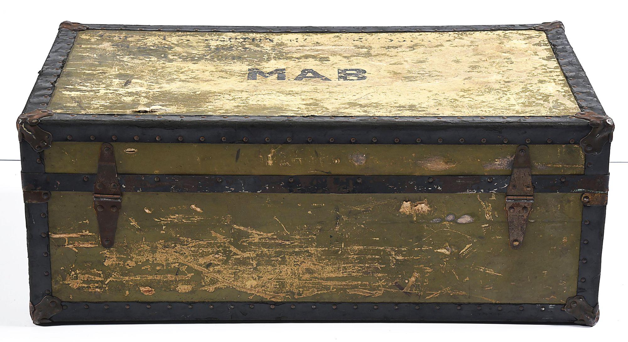 US WWII CBI FOOTLOCKER GROUPING ID'D TO CAPTAIN MALCOM A. BOUTON