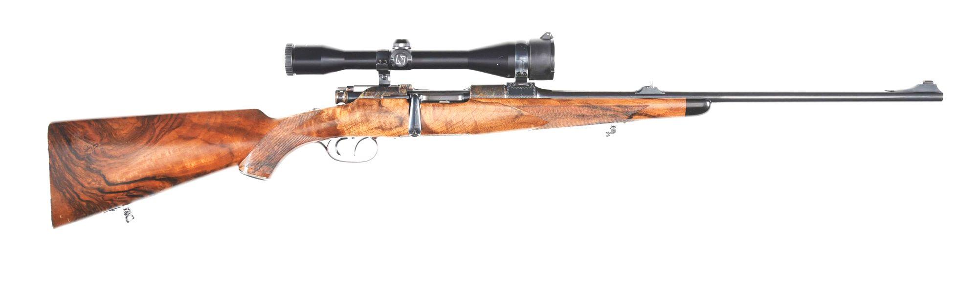 (M) FERNAND MARC CORMAN BEST QUALITY BOLT ACTION RIFLE WITH ZEISS GLASS.