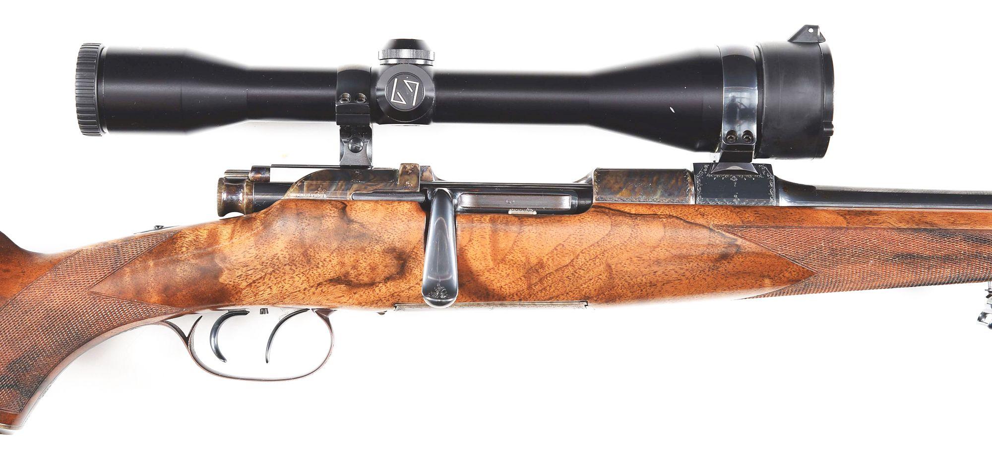 (M) FERNAND MARC CORMAN BEST QUALITY BOLT ACTION RIFLE WITH ZEISS GLASS.