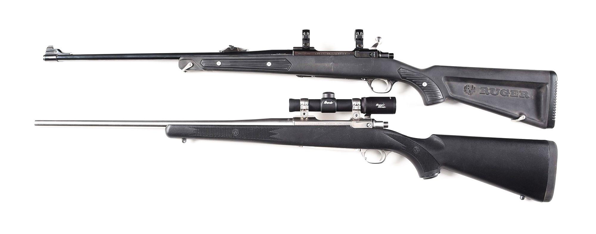(M) LOT OF 2: RUGER M77 MARK II BOLT ACTION RIFLES