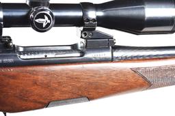 (M) STYER MANNLICHER LUXUS BOLT ACTION RIFLE WITH SWAROVSKI SCOPE.