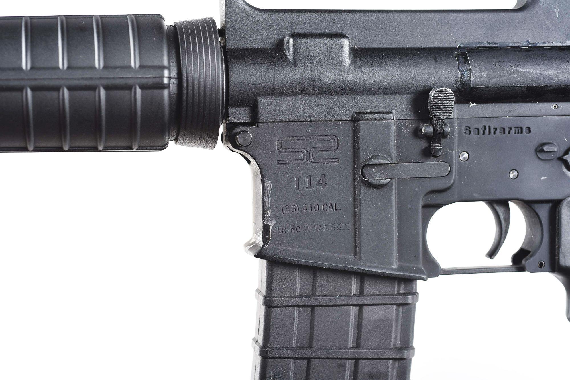 (M) LOT OF 2: ATI OMNI HYBRID AND SAFIRARMS T14 SEMI AUTOMATIC .410 AR PLATFORM SHOTGUNS.