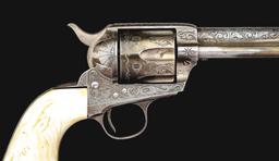 (C) HISTORIC SILVER CITY NEW MEXICO COLT SINGLE ACTION ARMY REVOLVER & GUN RIG OWNED BY SHERIFF C.A.