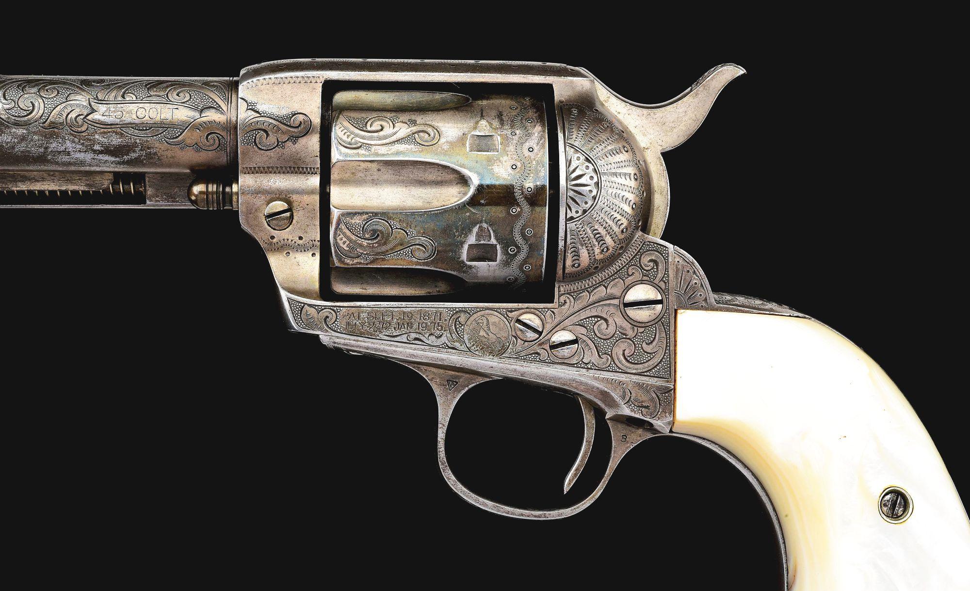 (C) HISTORIC SILVER CITY NEW MEXICO COLT SINGLE ACTION ARMY REVOLVER & GUN RIG OWNED BY SHERIFF C.A.