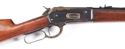 (C) WINCHESTER MODEL 1886 LEVER ACTION RIFLE.