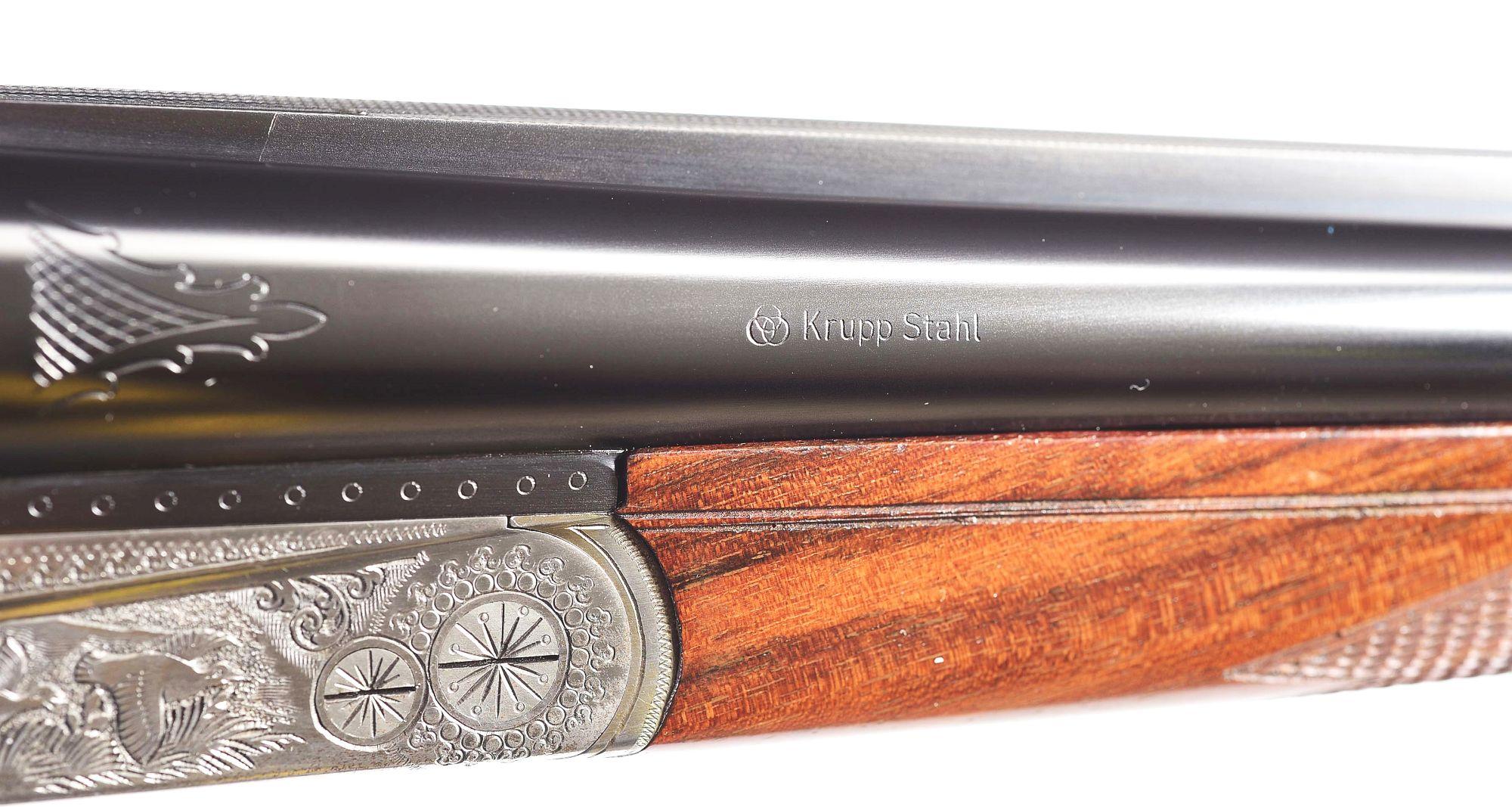 (M) MERKEL 147EL 20 GAUGE SIDE BY SIDE SHOTGUN WITH CASE.