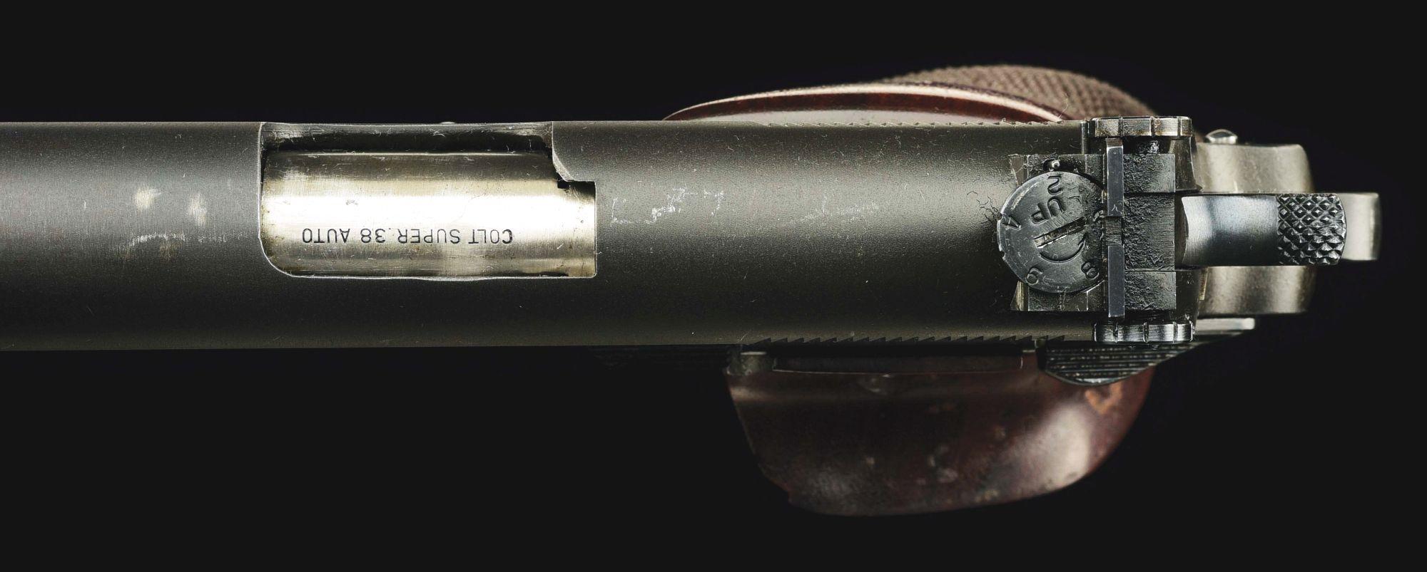 (C) DELAWARE STATE POLICE TARGET SET WITH 4 HANDGUNS AND BULLSEYE CASE BELONGING TO WILLIAM K. DUPON