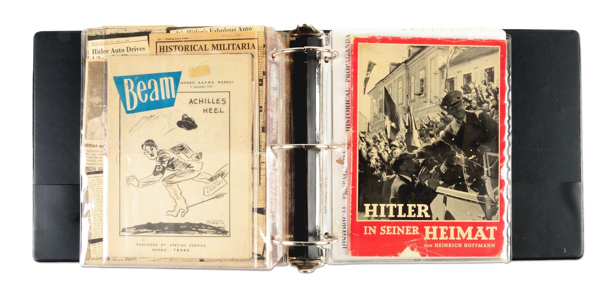 LARGE BINDER OF THIRD REICH EPHEMERA.