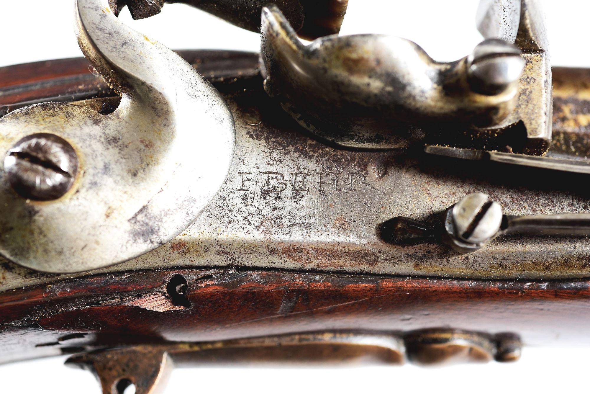(A) MARYLAND BRANDED COMMITTEE OF SAFETY STYLE MUSKET WITH LOCK MARKED J. J. BEHR.