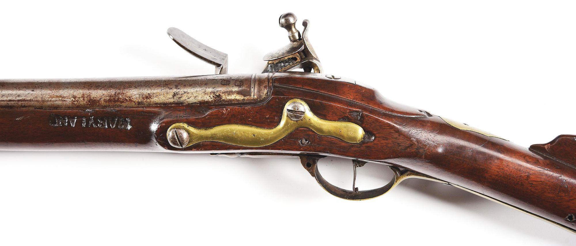 (A) MARYLAND BRANDED COMMITTEE OF SAFETY STYLE MUSKET WITH LOCK MARKED J. J. BEHR.