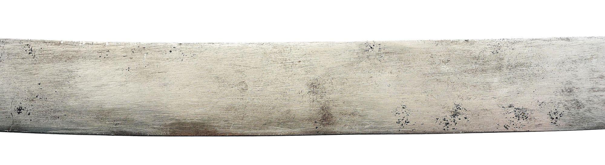 AMERICAN RE-HILTED LION POMMEL SABER WITH SCABBARD.