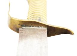 AMERICAN RE-HILTED LION POMMEL SABER WITH SCABBARD.