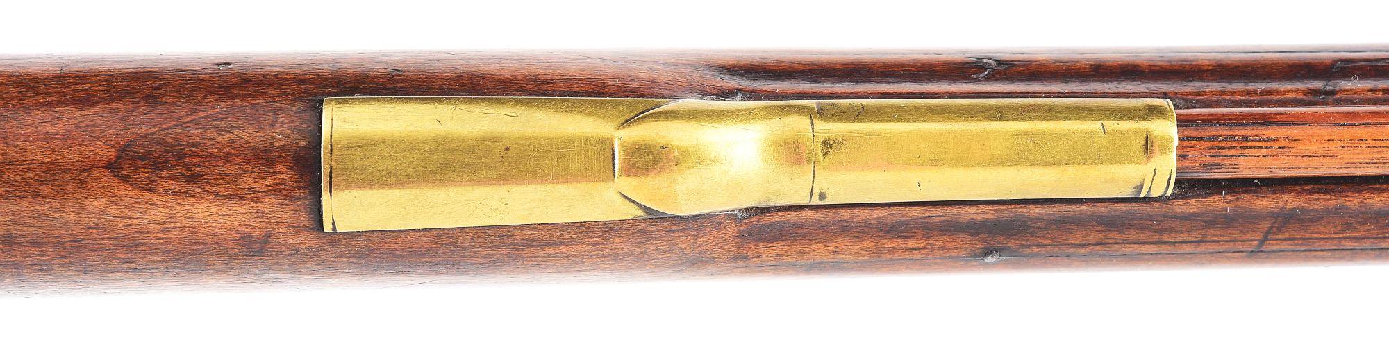 (A) FLINTLOCK KENTUCKY RIFLE SIGNED H. KOCH.