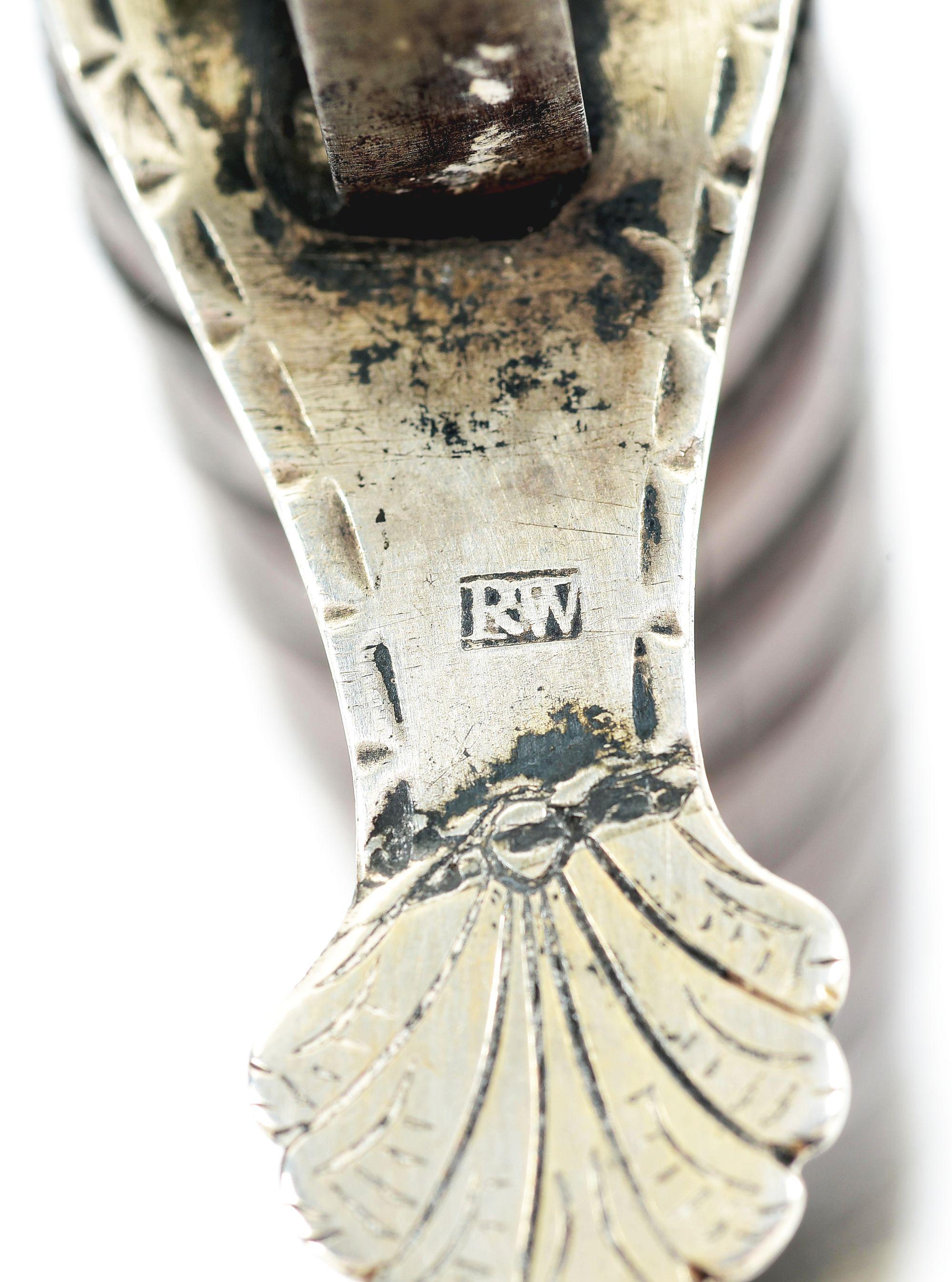 DOCUMENTED ROBERT WEBB HALLMARKED SILVER HILTED SWORD WITH BALTIMORE STYLE EAGLE HEAD POMMEL.