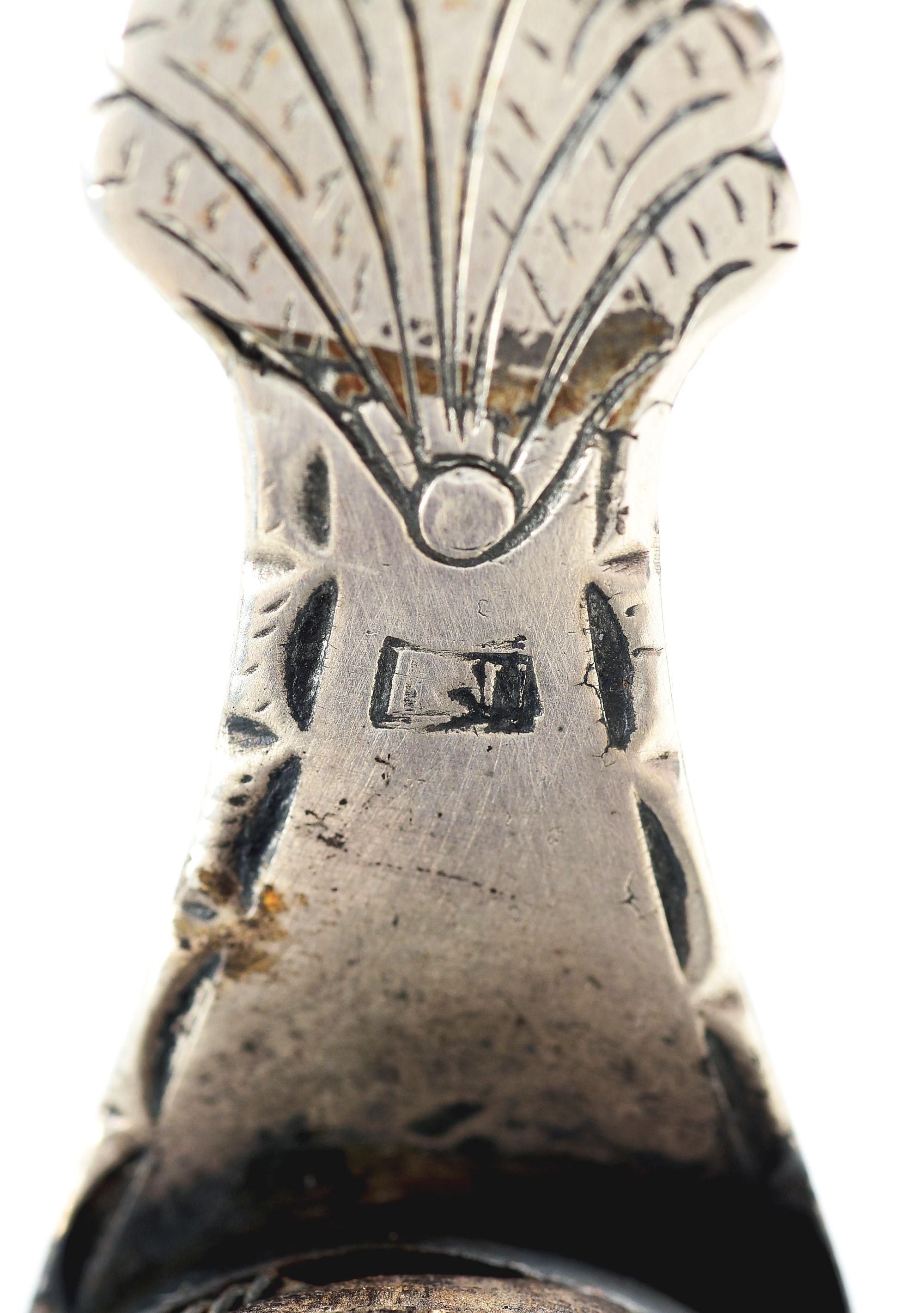 DOCUMENTED ROBERT WEBB HALLMARKED SILVER HILTED SWORD WITH BALTIMORE STYLE EAGLE HEAD POMMEL.