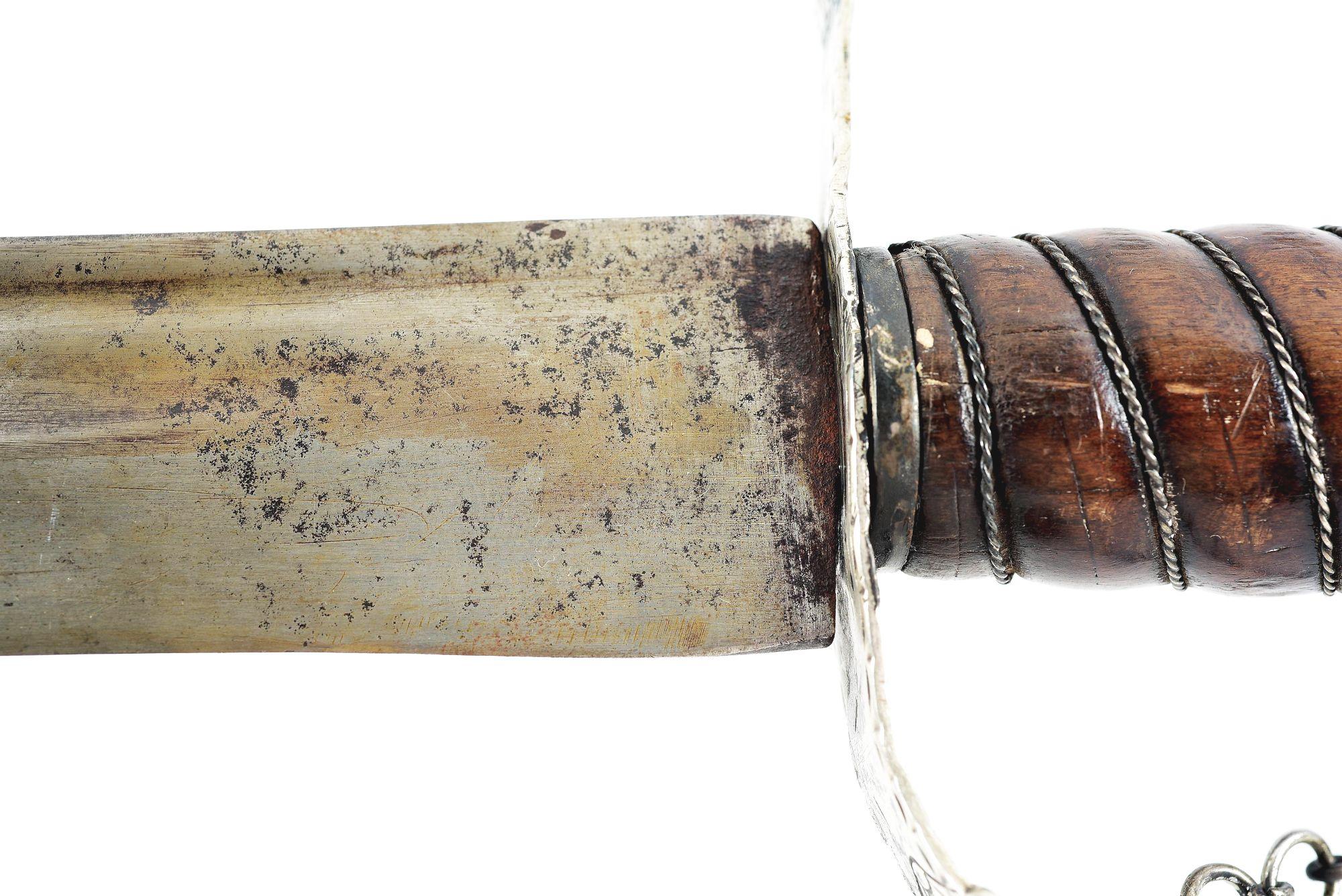 DOCUMENTED ROBERT WEBB HALLMARKED SILVER HILTED SWORD WITH BALTIMORE STYLE EAGLE HEAD POMMEL.