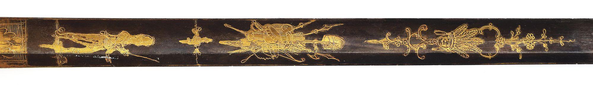 HODGSON & THOMPSON SPADROON IN THE STYLE OF A BRITISH 1796 PATTERN INFANTRY OFFICER'S SWORD.
