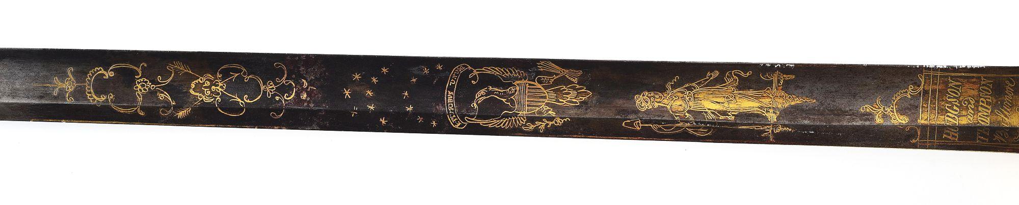 HODGSON & THOMPSON SPADROON IN THE STYLE OF A BRITISH 1796 PATTERN INFANTRY OFFICER'S SWORD.