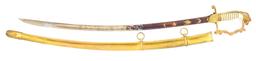 MARYLAND MILITIA CAVALRY OFFICER’S EAGLE HEAD SABER, 1846 COMMISSION, AND DOCUMENTS OF CAPTAIN MATTH