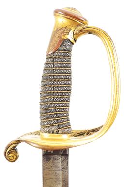 AMES PRESENTATION GRADE M1850 SWORD OF CAPTAIN JOSEPH P. WARNER, COMMANDER OF THE BALTIMORE CITY GUA