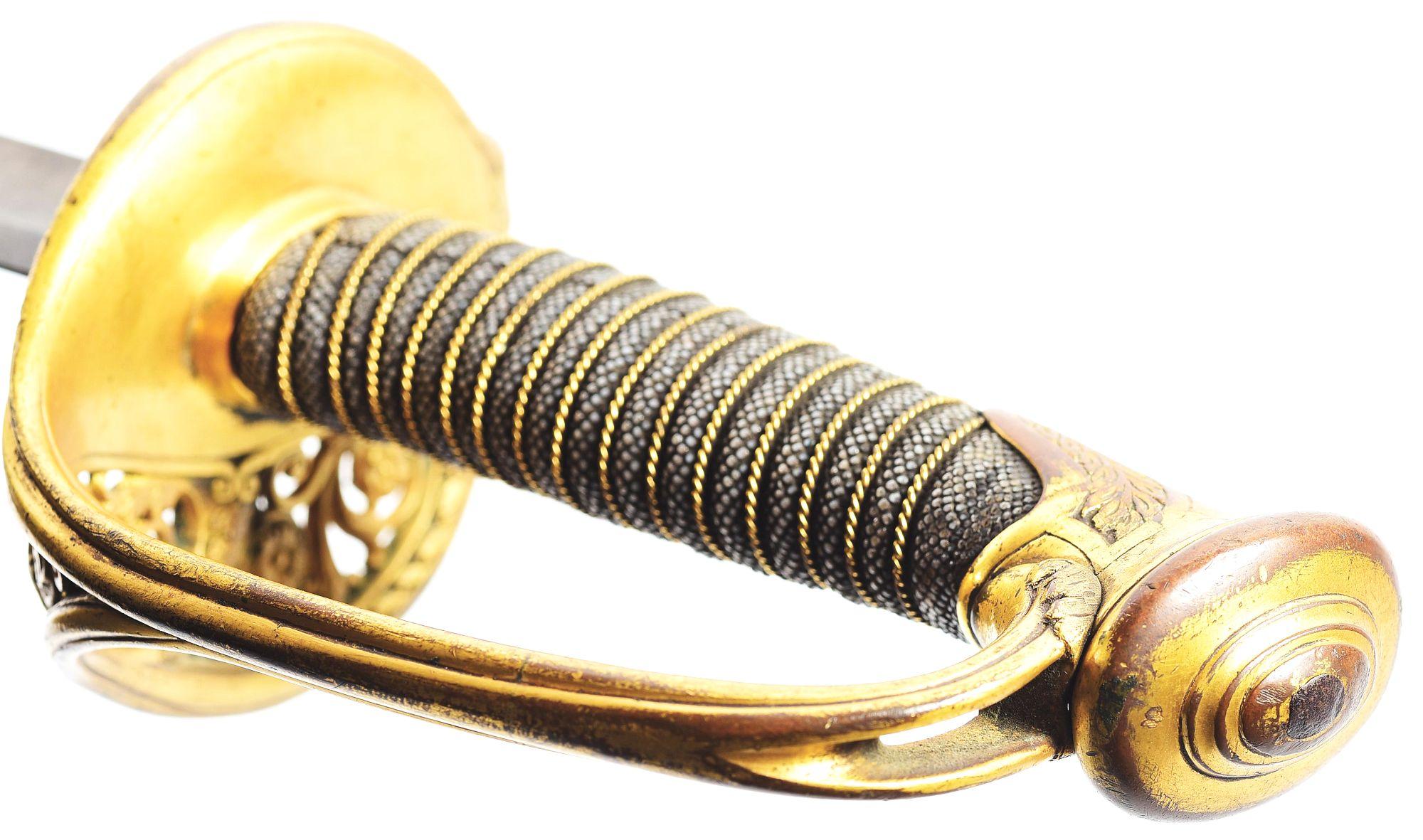 AMES PRESENTATION GRADE M1850 SWORD OF CAPTAIN JOSEPH P. WARNER, COMMANDER OF THE BALTIMORE CITY GUA