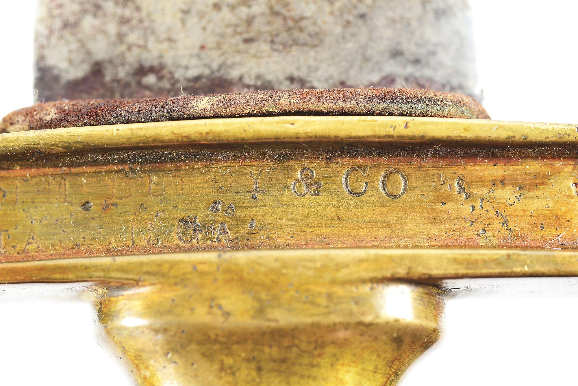 RARE MCELROY CONFEDERATE ARTILLERY SHORT SWORD/NAVAL CUTLASS RECOVERED FROM THE BATTLE OF SOUTH MOUN