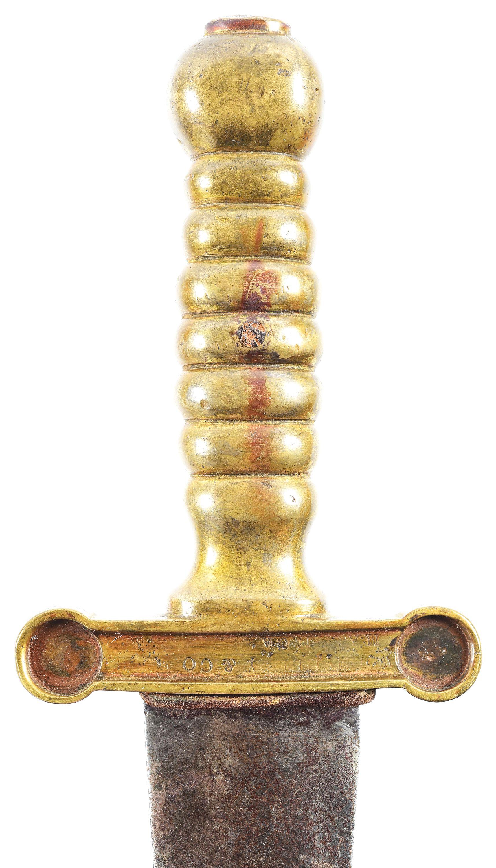 RARE MCELROY CONFEDERATE ARTILLERY SHORT SWORD/NAVAL CUTLASS RECOVERED FROM THE BATTLE OF SOUTH MOUN