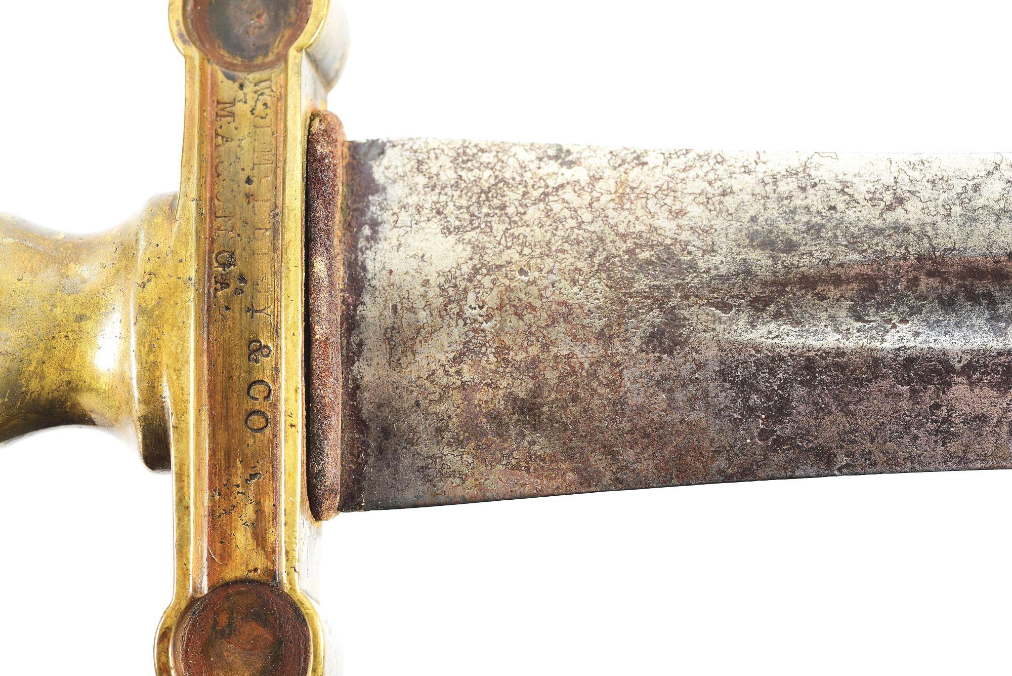 RARE MCELROY CONFEDERATE ARTILLERY SHORT SWORD/NAVAL CUTLASS RECOVERED FROM THE BATTLE OF SOUTH MOUN