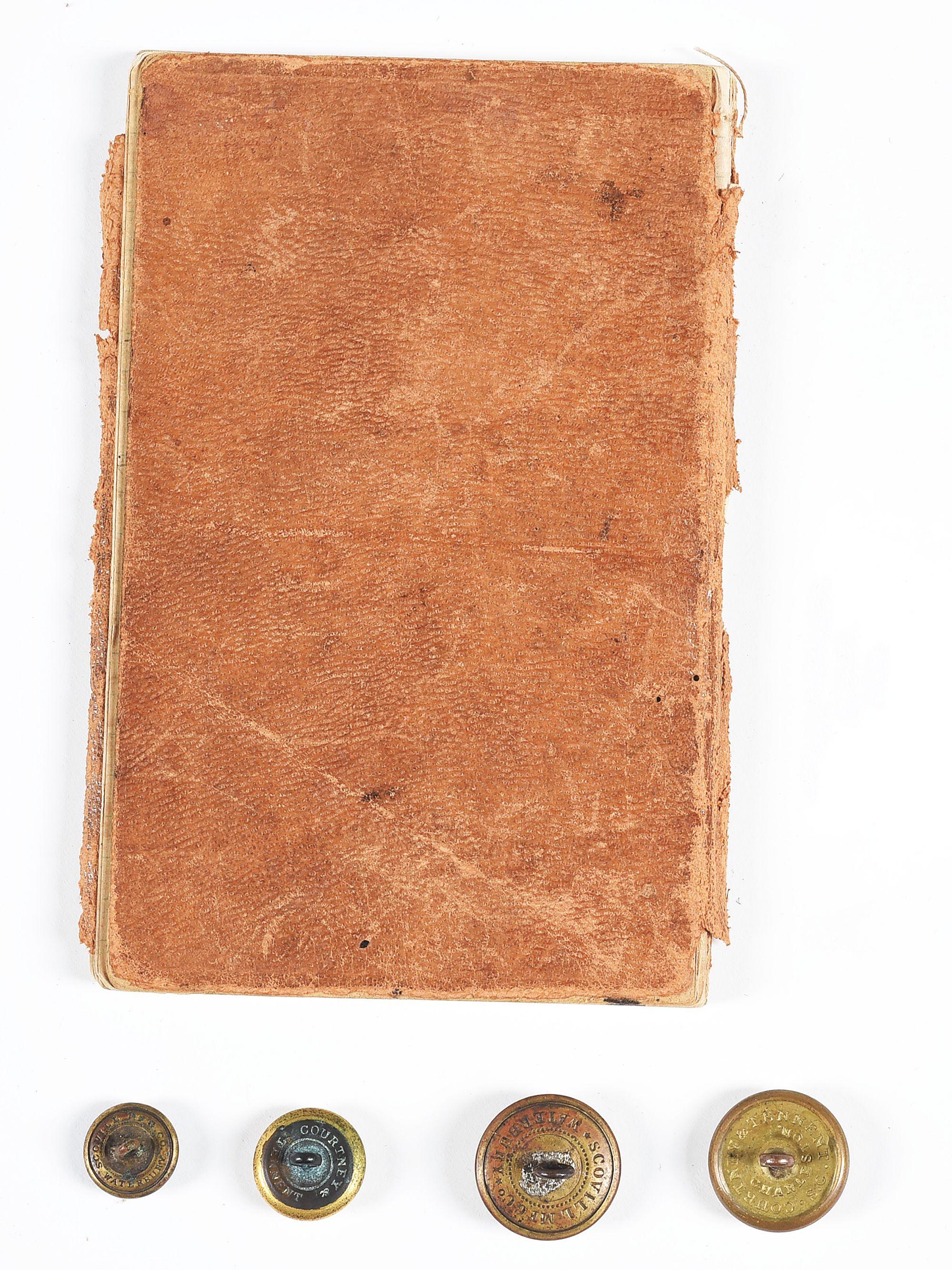 CIVIL WAR UNIFORM BUTTONS AND CABINET CARDS OF ENSIGN CHARLES HUNTER CONFEDERATE STATES NAVY.