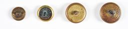 CIVIL WAR UNIFORM BUTTONS AND CABINET CARDS OF ENSIGN CHARLES HUNTER CONFEDERATE STATES NAVY.