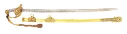 EXCEPTIONAL TIFFANY & CO PRESENTATION GRADE 1850 OFFICER’S SWORD PRESENTED TO CAPTAIN FREDERICK MEMM