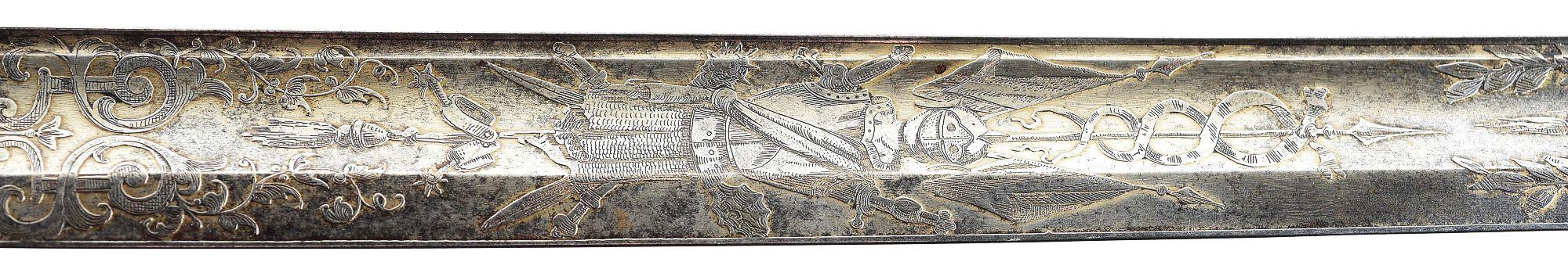 EXCEPTIONAL TIFFANY & CO PRESENTATION GRADE 1850 OFFICER’S SWORD PRESENTED TO CAPTAIN FREDERICK MEMM