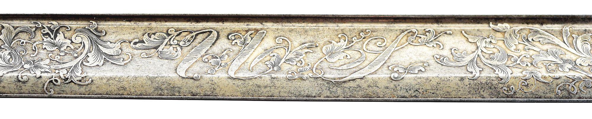EXCEPTIONAL TIFFANY & CO PRESENTATION GRADE 1850 OFFICER’S SWORD PRESENTED TO CAPTAIN FREDERICK MEMM