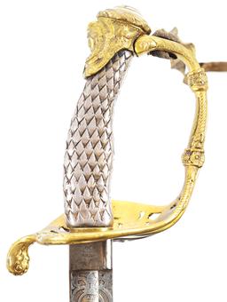 EXCEPTIONAL TIFFANY & CO PRESENTATION GRADE 1850 OFFICER’S SWORD PRESENTED TO CAPTAIN FREDERICK MEMM