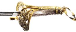 EXCEPTIONAL TIFFANY & CO PRESENTATION GRADE 1850 OFFICER’S SWORD PRESENTED TO CAPTAIN FREDERICK MEMM