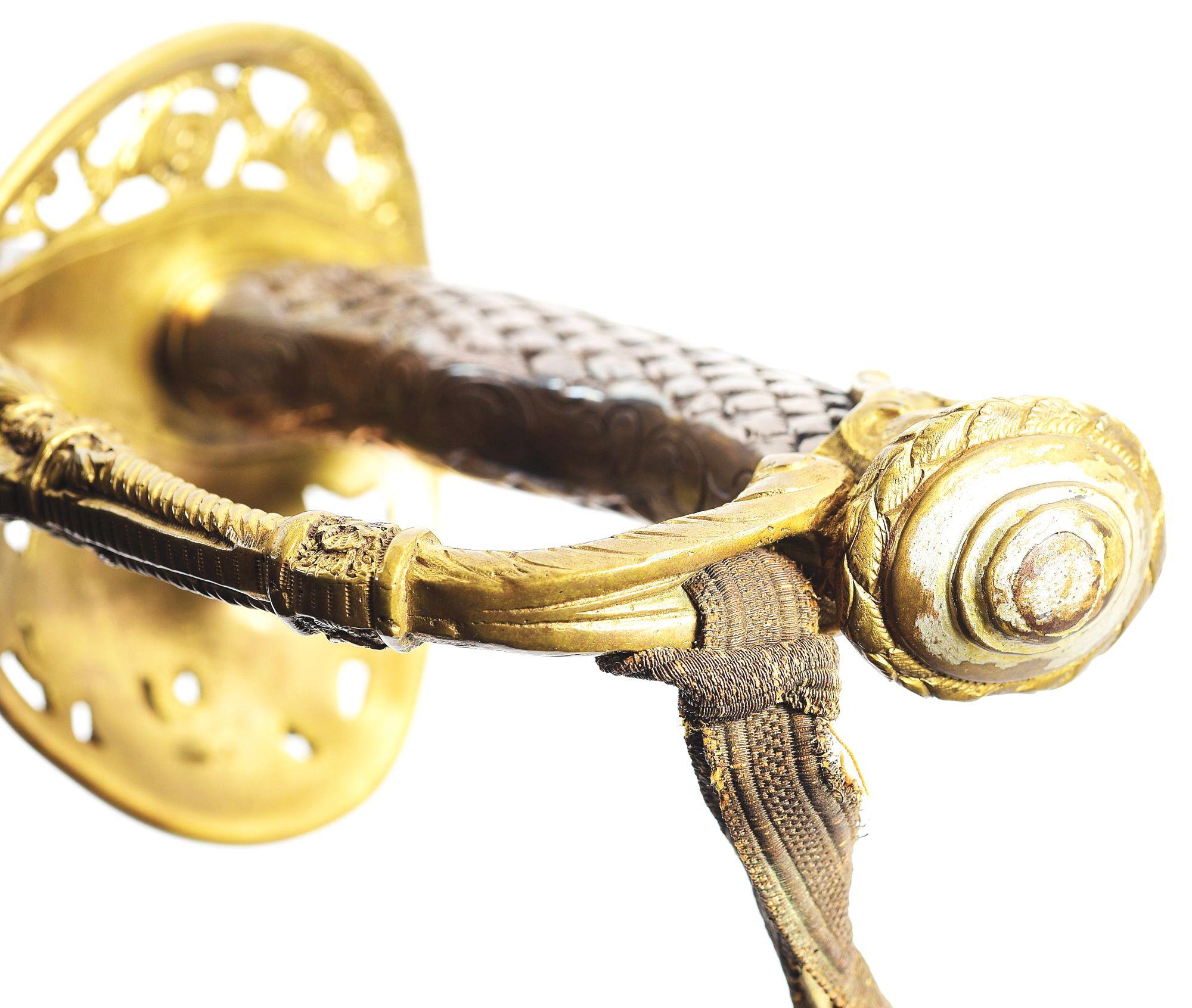 EXCEPTIONAL TIFFANY & CO PRESENTATION GRADE 1850 OFFICER’S SWORD PRESENTED TO CAPTAIN FREDERICK MEMM