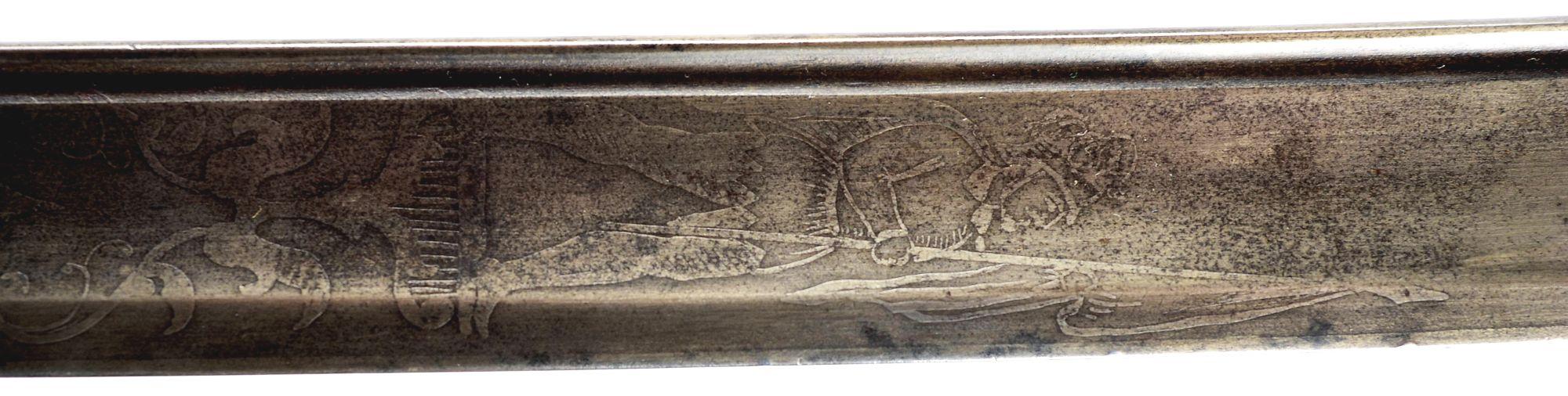 M1850 STAFF AND FIELD PRESENTATION SWORD OF MAJOR JOHN J. BRADSHAW, WIA WILDERNESS, BREVET MAJOR FOR